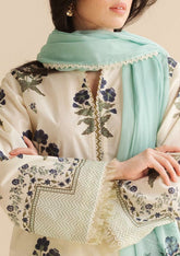 3-PC Unstitched Printed Lawn Coco By Zara Shahjahan | RAYA-2B